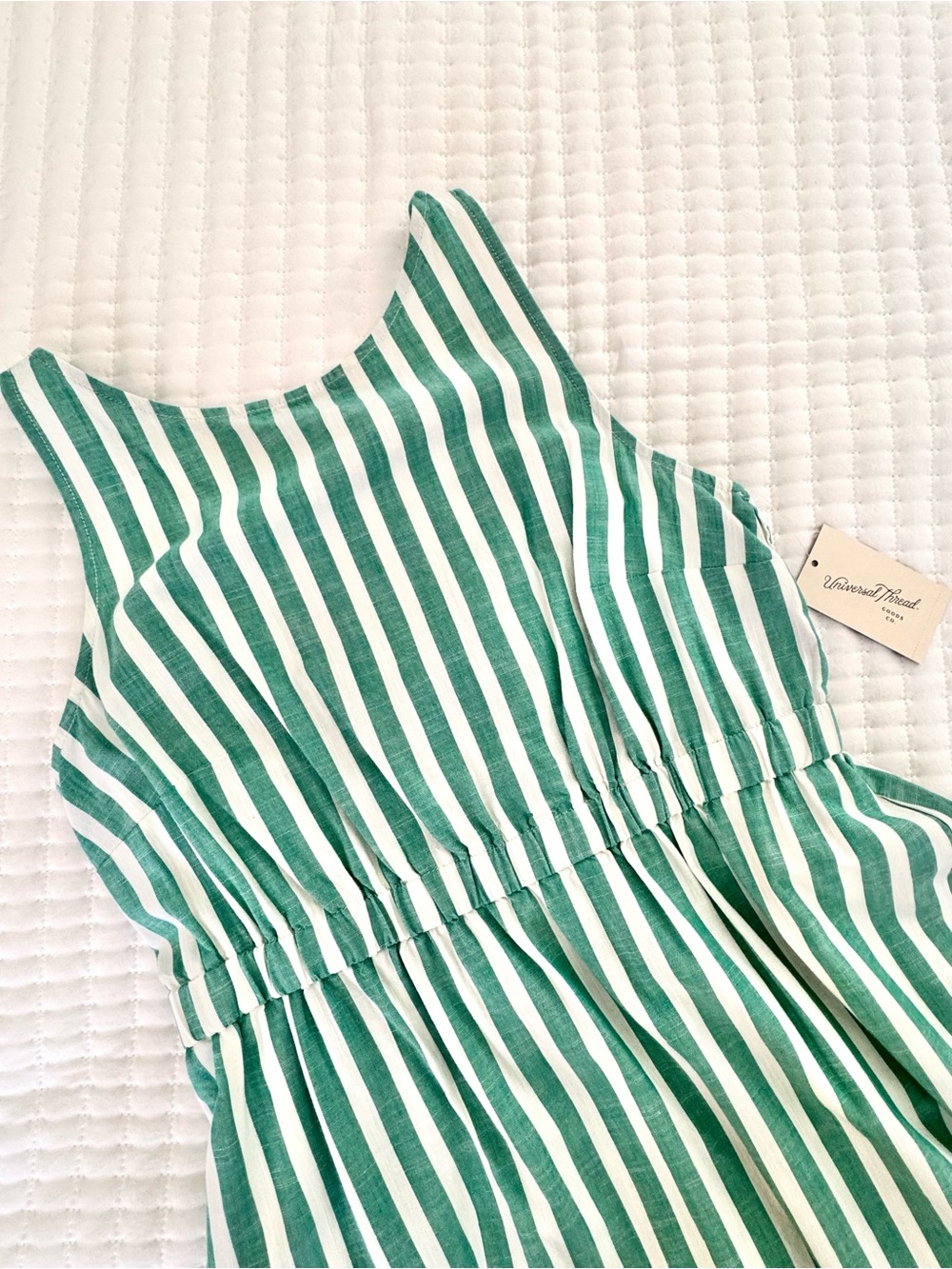 NWT Universal Thread Green Stripe Maxi Dress M - Picture 9 of 15